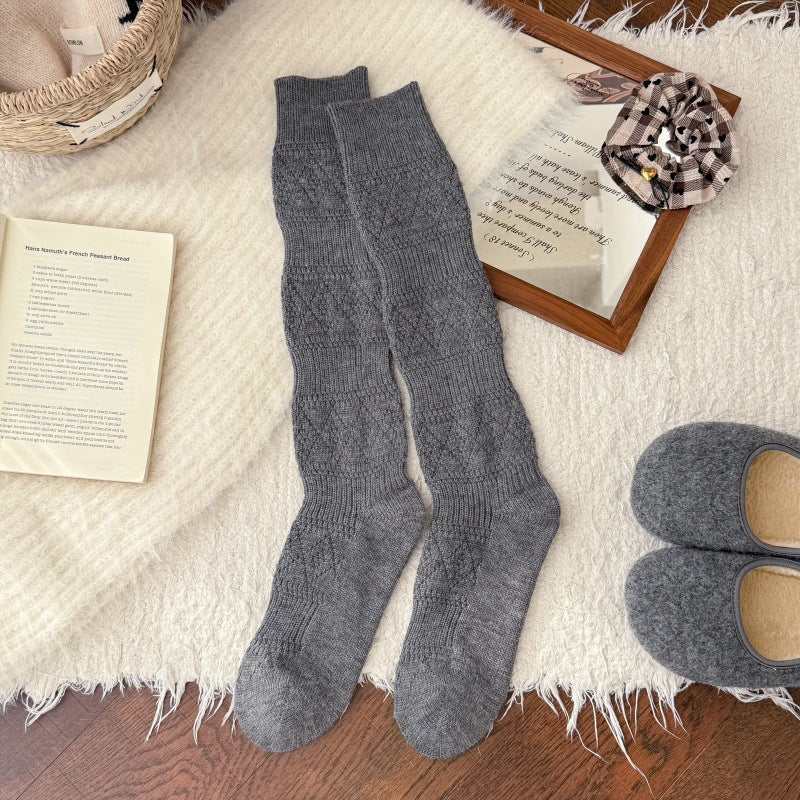 Thick Wool Cozy Calf Socks for Women | Warm Winter Slimming Socks
