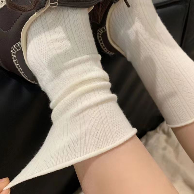 Breathable Slouch Crew Socks for Women | Summer Mesh Socks