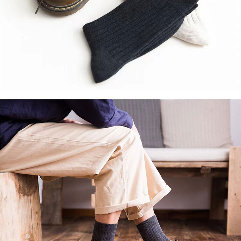 Combed Cotton Crew Socks for Men | Breathable Moisture-Wicking