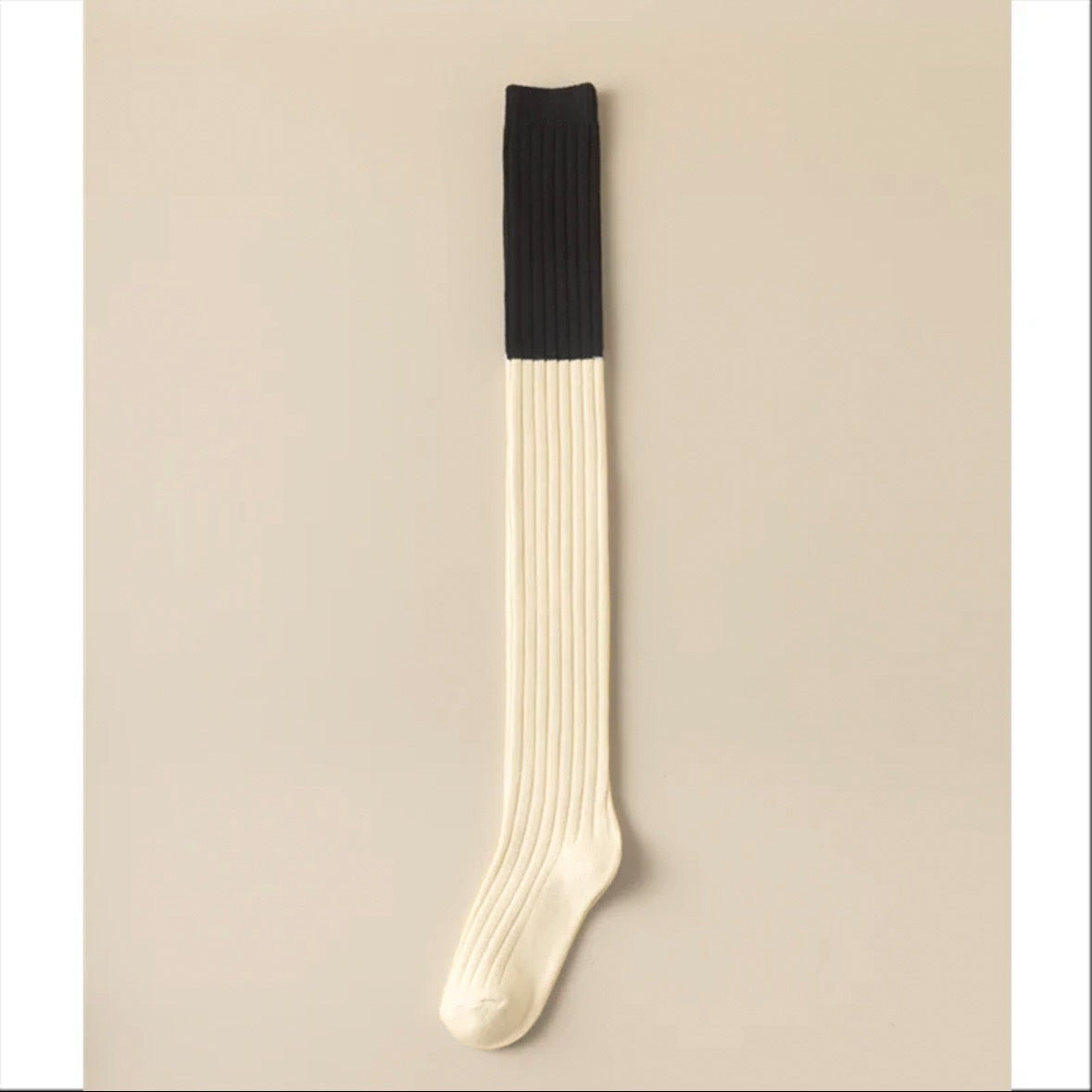 Color Block Striped Over-the-Knee Thigh High Socks For Women