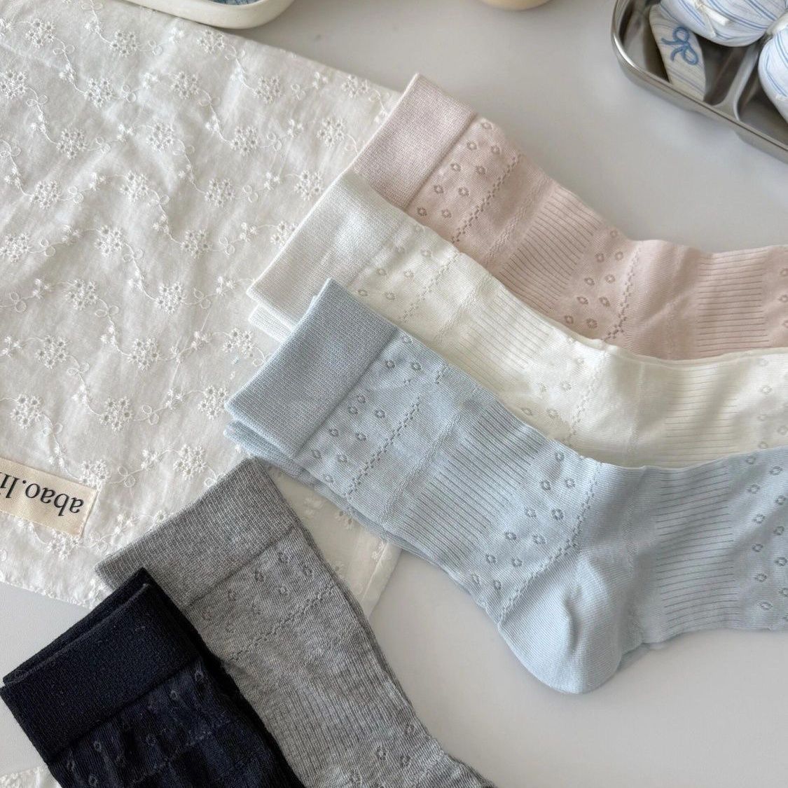 Balletcore Mesh Crew Socks | Breathable Summer Socks for Women