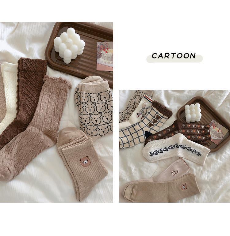 Cute Patterned Crew Socks for Women | Cozy Casual Cotton Socks