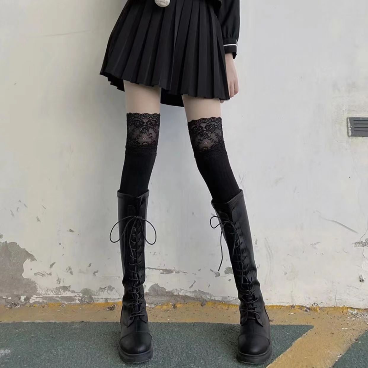 Women's Lace Thigh High Socks | Over The Knee Fashion Socks