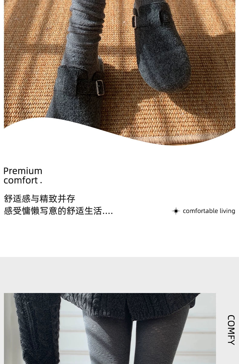 Cozy Cotton Calf Socks for Women | Warm Winter Knit Socks