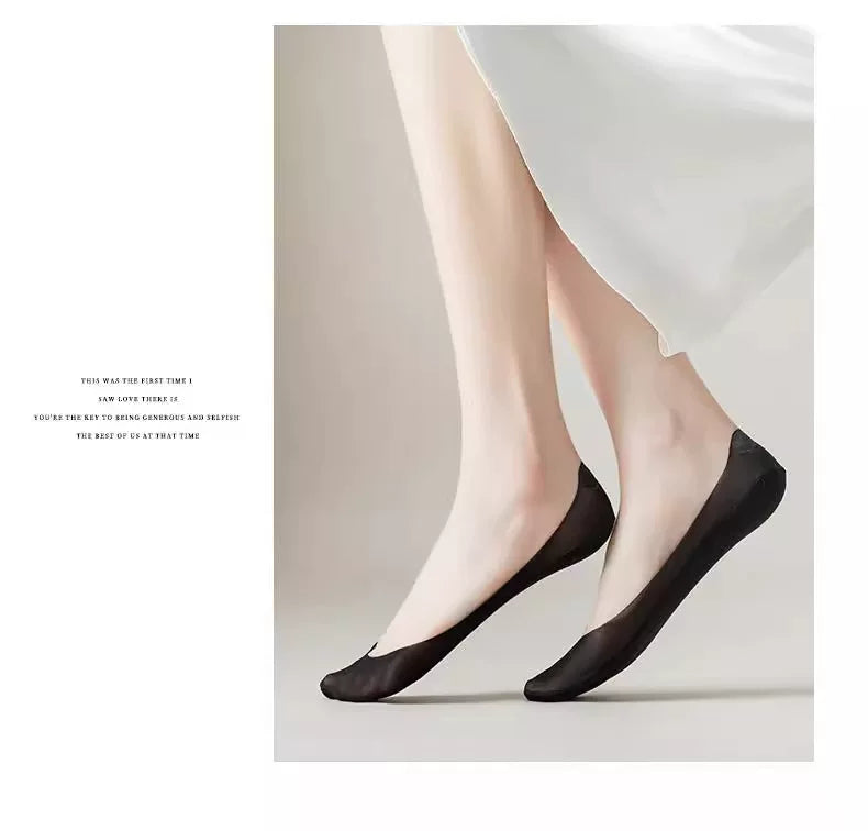 No Show Socks for Women | Non Slip Invisible Low Cut Cotton Socks