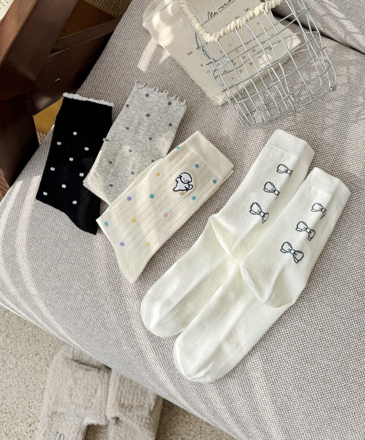 Cute Patterned Cotton Crew Socks for Women | Sweet Everyday Socks