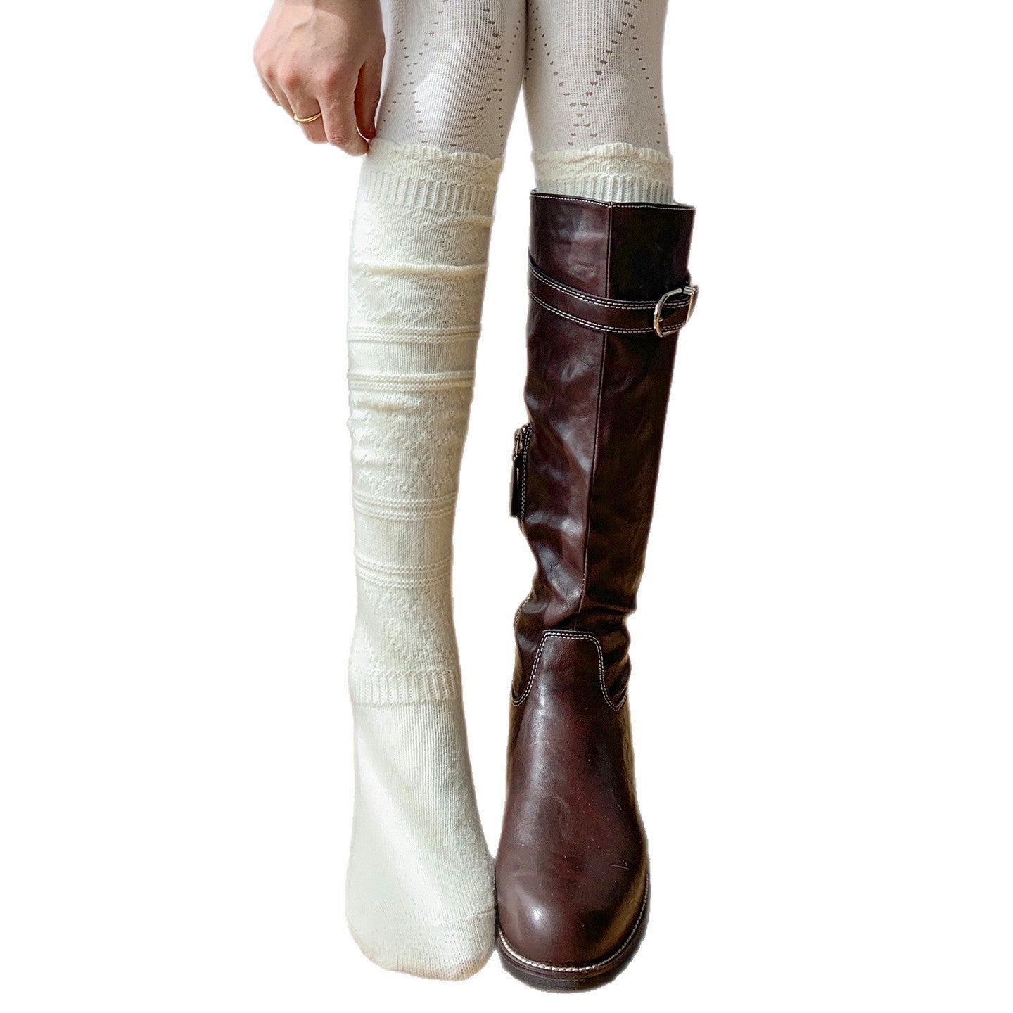 Cozy Cotton Calf Socks for Women | Warm Winter Knit Socks