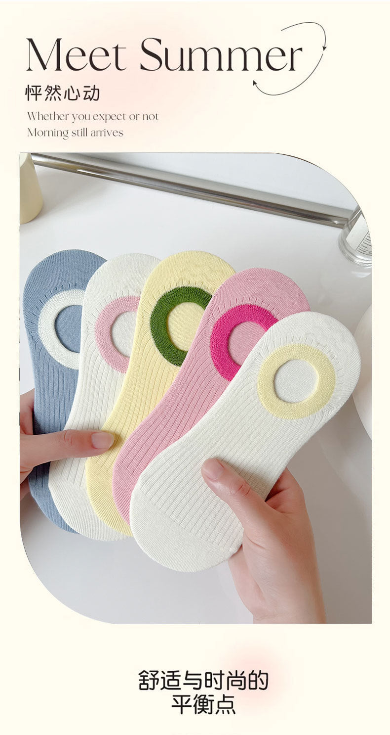 Cotton Non-Slip No-Show Socks for Women | Summer Invisible Socks