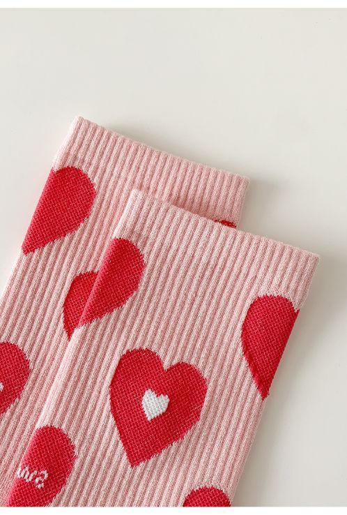 Trendy Patterned Cotton Crew Socks for Women | Cute Casual Socks