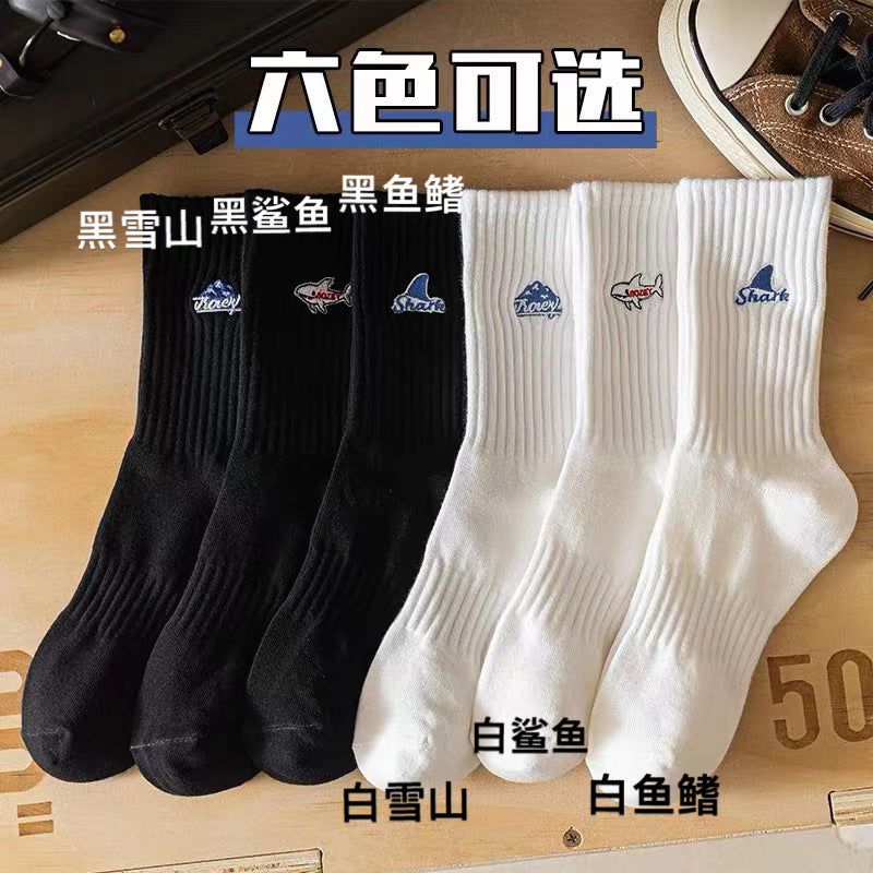 Trendy Cotton Crew Socks for Men | Casual Mid Calf Everyday Socks