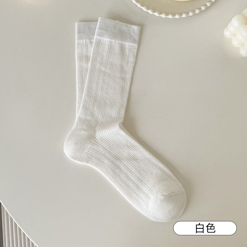 Women's Breathable Mesh Slouch Crew Socks | Thin Summer Solid Socks