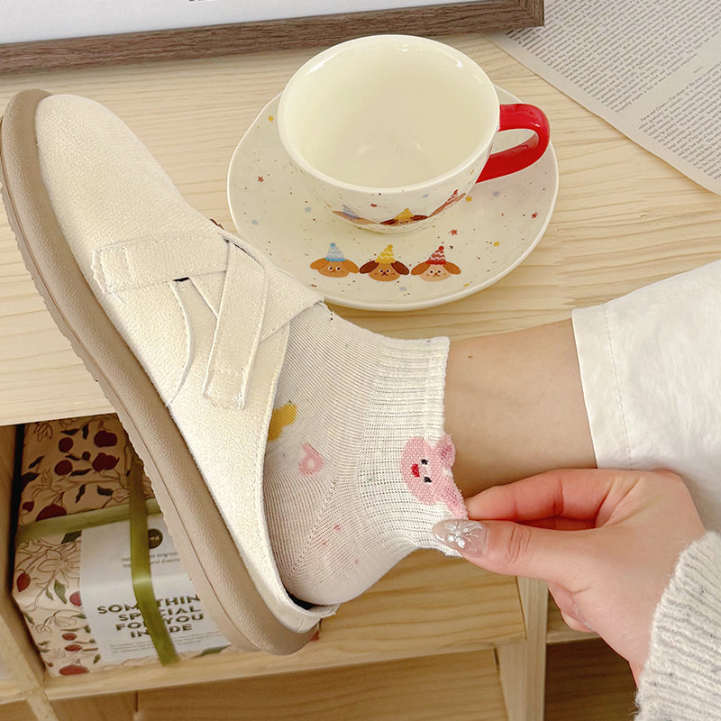 Cute Cartoon Cotton Ankle Socks for Women | Breathable Summer Socks
