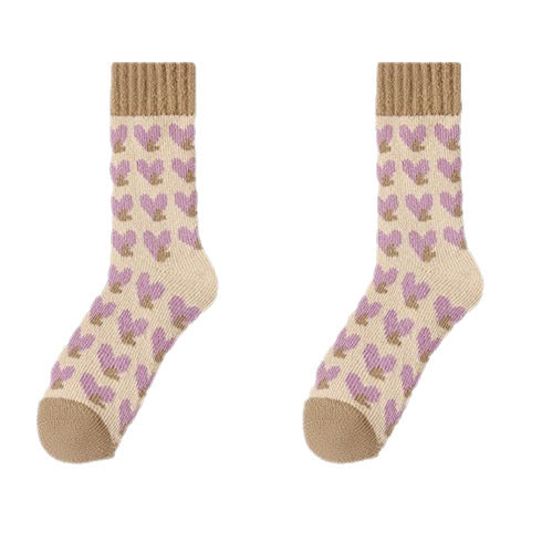 Women's Cozy Thick Winter Crew Socks | Warm Insulated Terry Socks