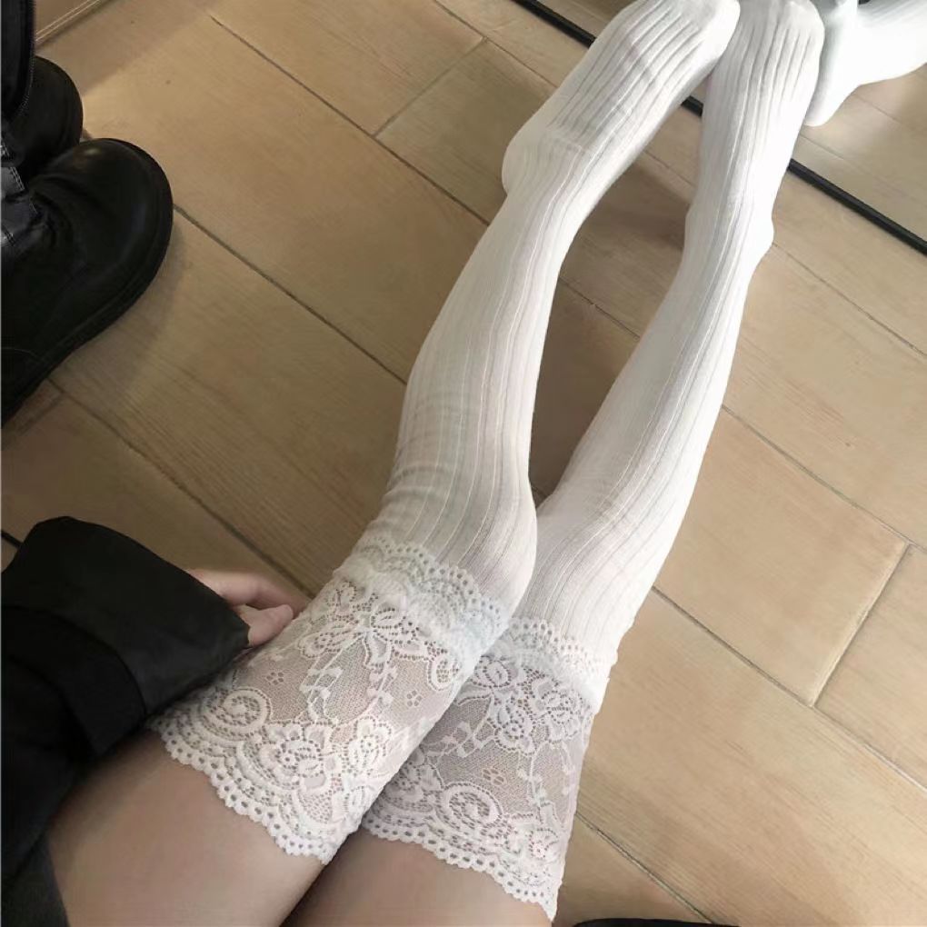 Women's Lace Thigh High Socks | Over The Knee Fashion Socks