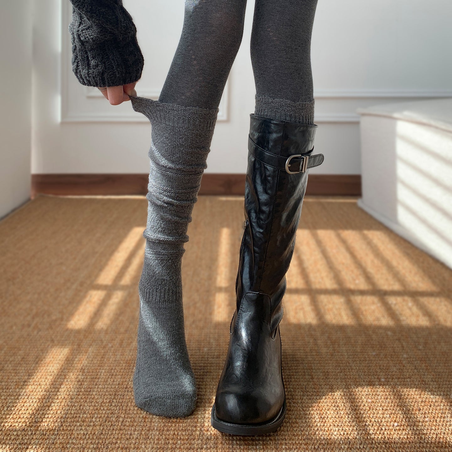 Cozy Cotton Calf Socks for Women | Warm Winter Knit Socks