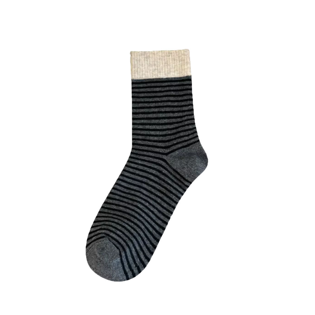 Women's Colorblock Striped Slouch Crew Socks | Casual Cotton Socks