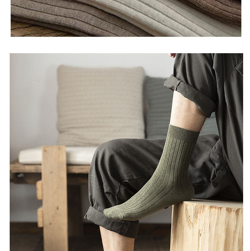 Combed Cotton Crew Socks for Men | Breathable Moisture-Wicking