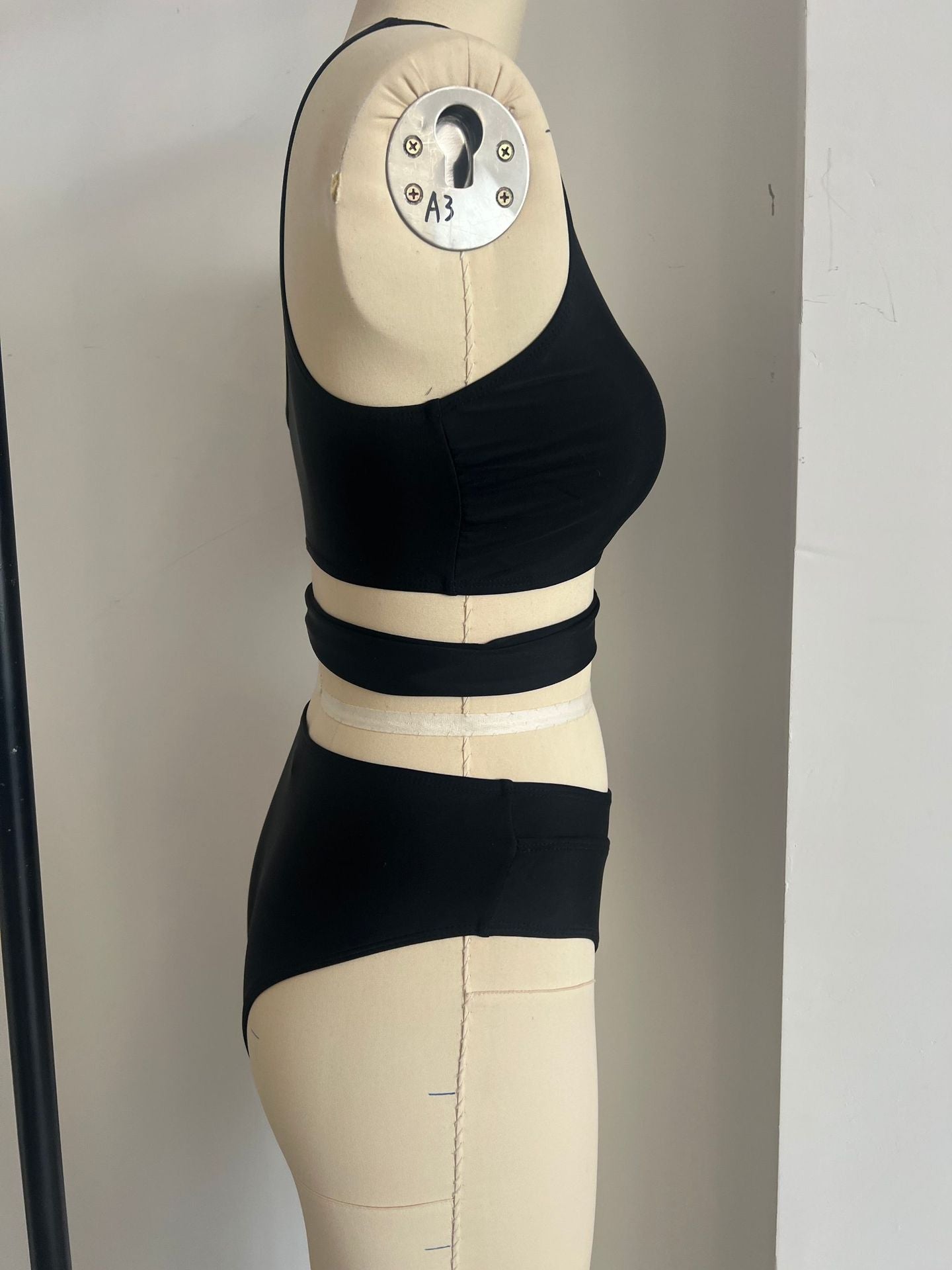 One-Shoulder Cutout Two-Piece Bikini | Sexy Women's Beach Swimwear