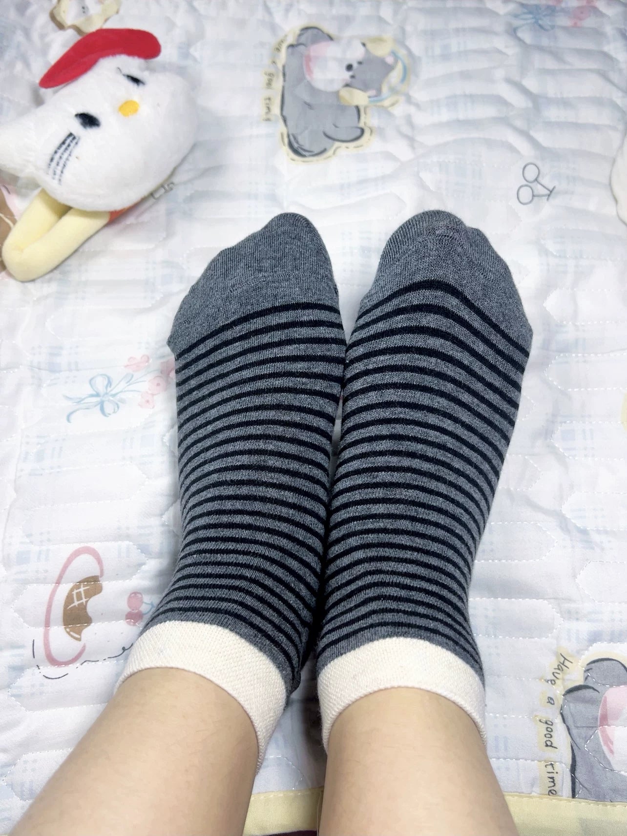 Striped Ankle Socks for Women | Color Block Cotton Casual Socks