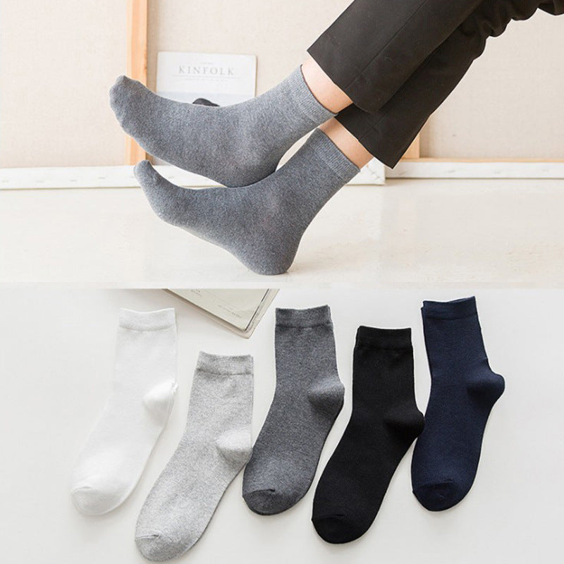 Solid Cotton Everyday Socks | Versatile Casual Business Athletic
