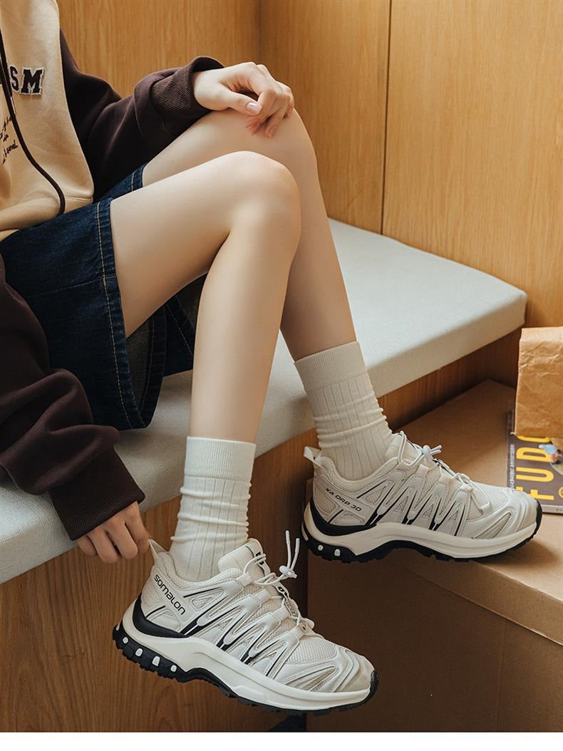 Ribbed Cotton Crew Socks for Women | Breathable Everyday Socks