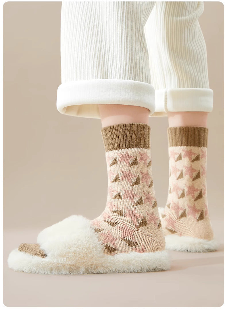 Cozy Thick Crew Socks for Women | Warm Winter Lounge Socks