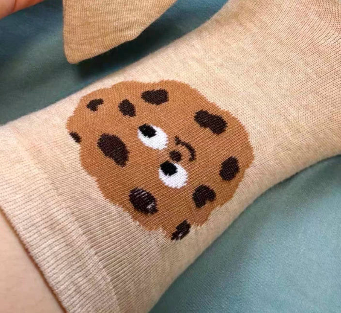 Cute Novelty Crew Socks | Fun Food Print Socks for Women