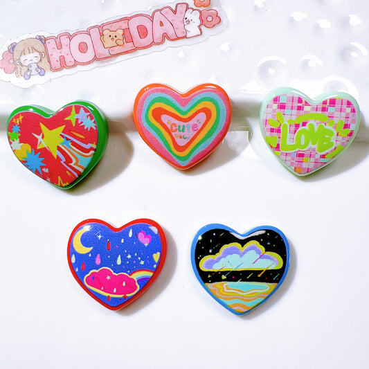 （5pic for1bag）Cutie heart diy charms resin （pack offline）