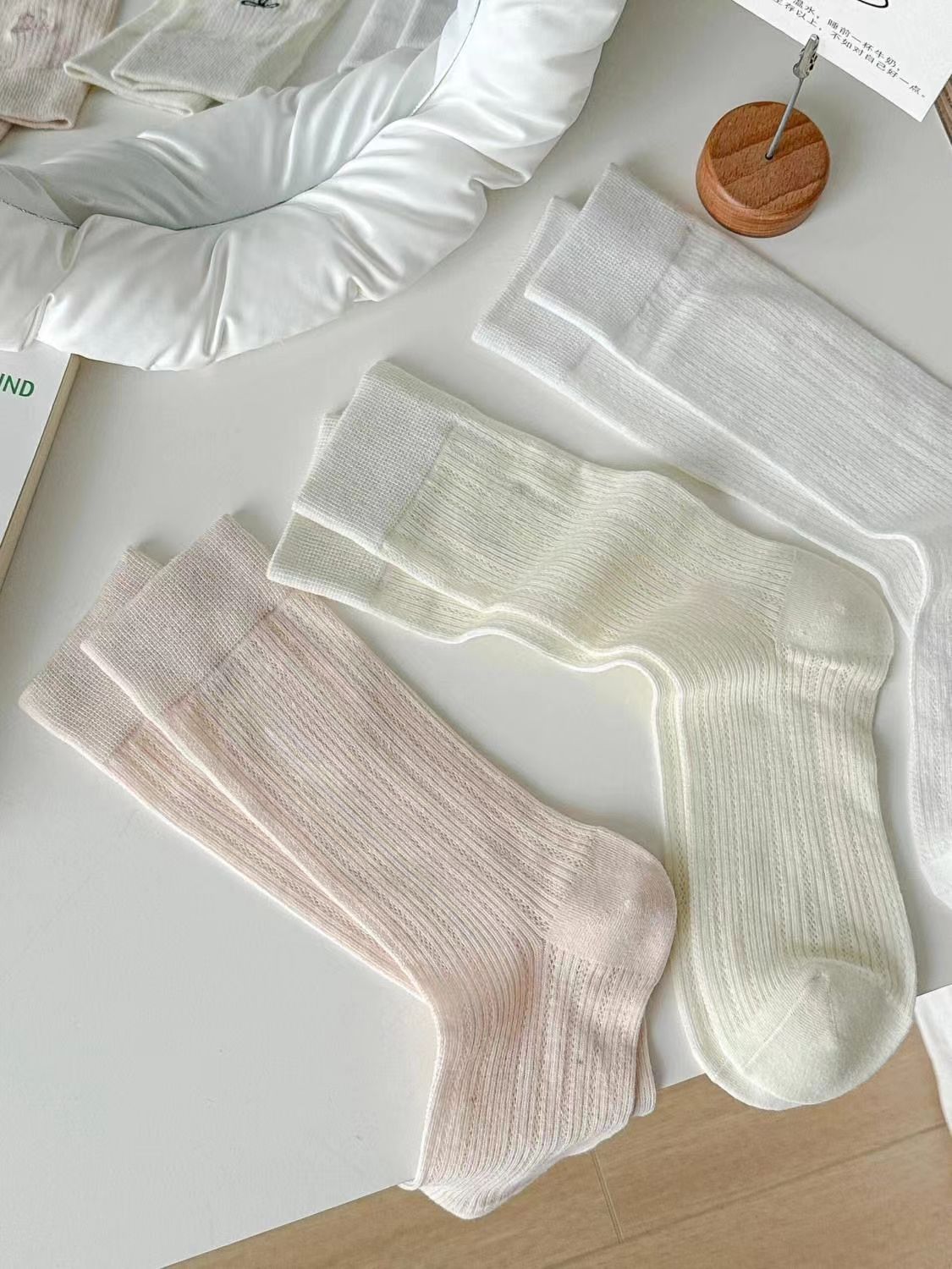 Breathable Mesh Crew Socks | Ballet Slouch Socks for Women