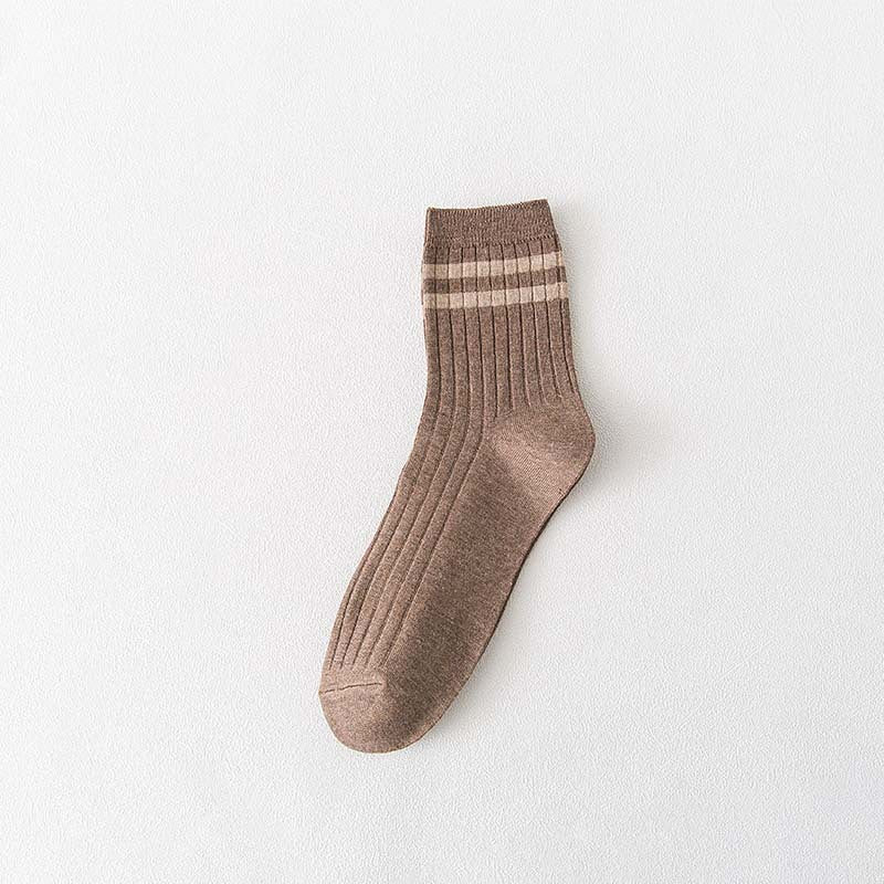 Men's Striped Cotton Crew Socks | Breathable All-Season Everyday