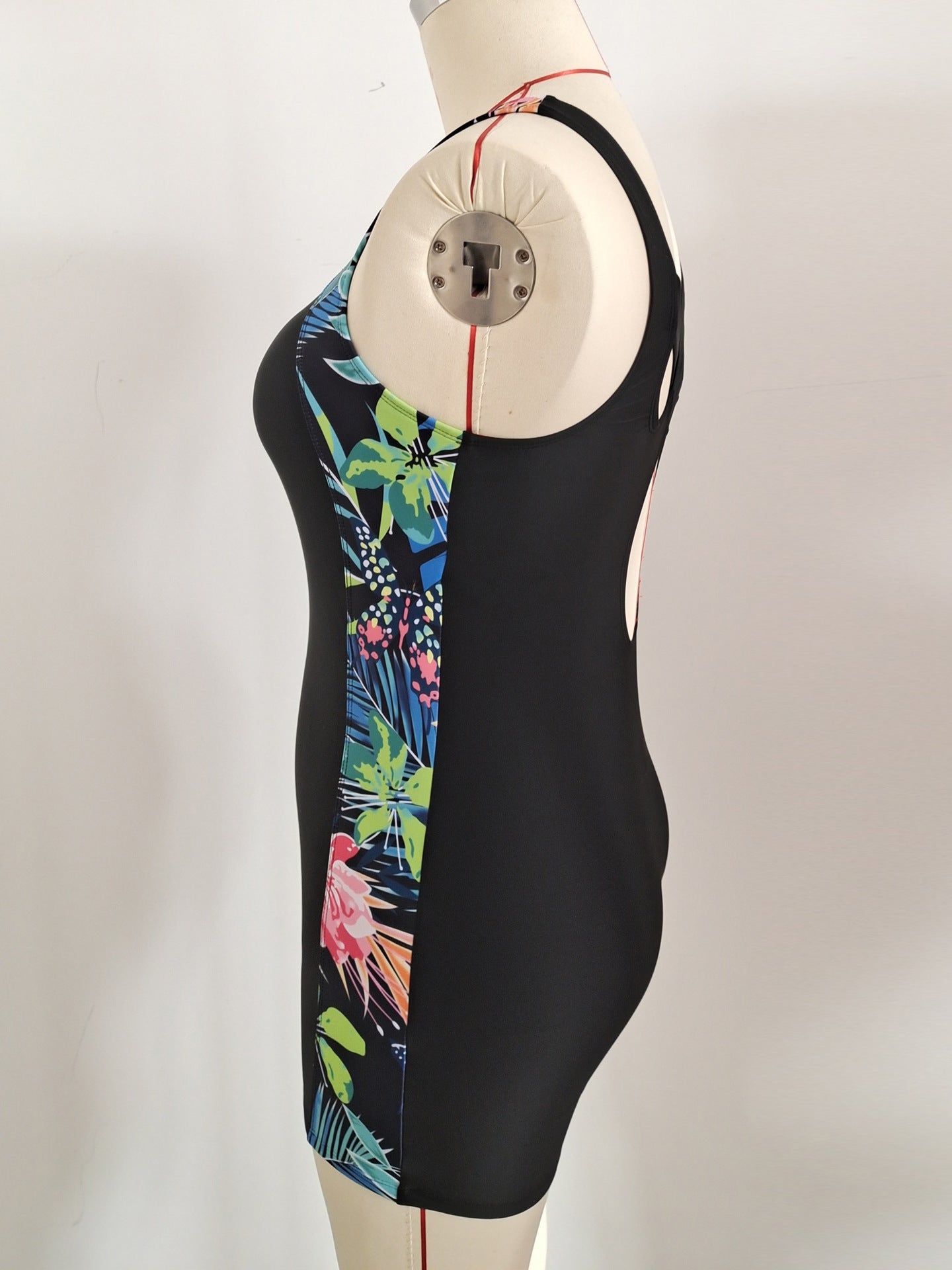 Crisscross Cutout Plus Size One-Piece | Modest Tummy Control Swimwear