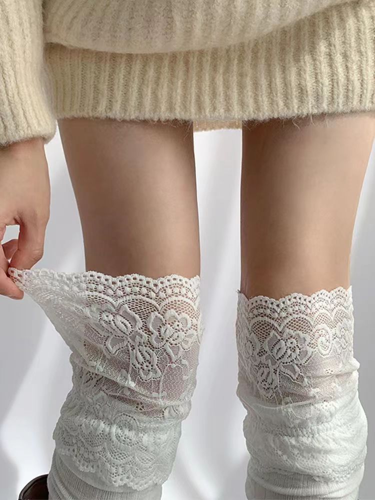 Women's Lace Thigh High Socks | Over The Knee Fashion Socks