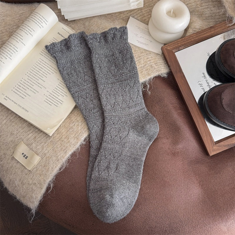 Warm Wool Crew Socks for Women | Cozy Winter Socks for Boots