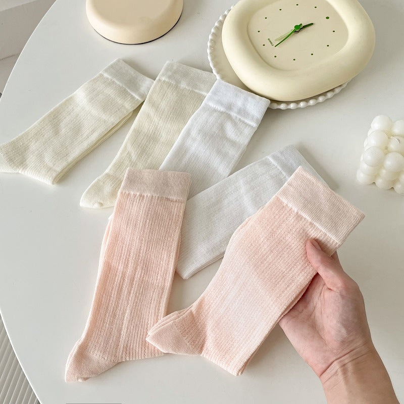Ballet Slouch Crew Socks | Breathable Summer Mid-Calf for Women