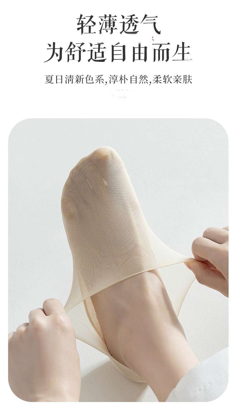 Ultra-Thin No Show Socks for Women | Non-Slip Invisible Summer Socks