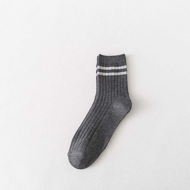 Men's Striped Cotton Crew Socks | Breathable All-Season Everyday