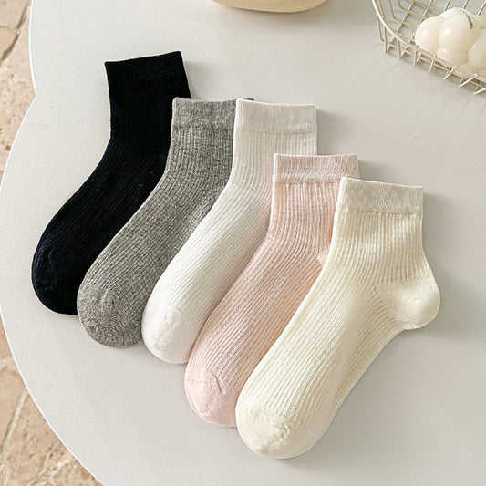 Breathable Mesh Ankle Socks for Women | Solid Ballet Summer Socks