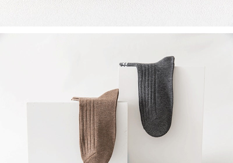 Men's Striped Cotton Crew Socks | Breathable All-Season Everyday