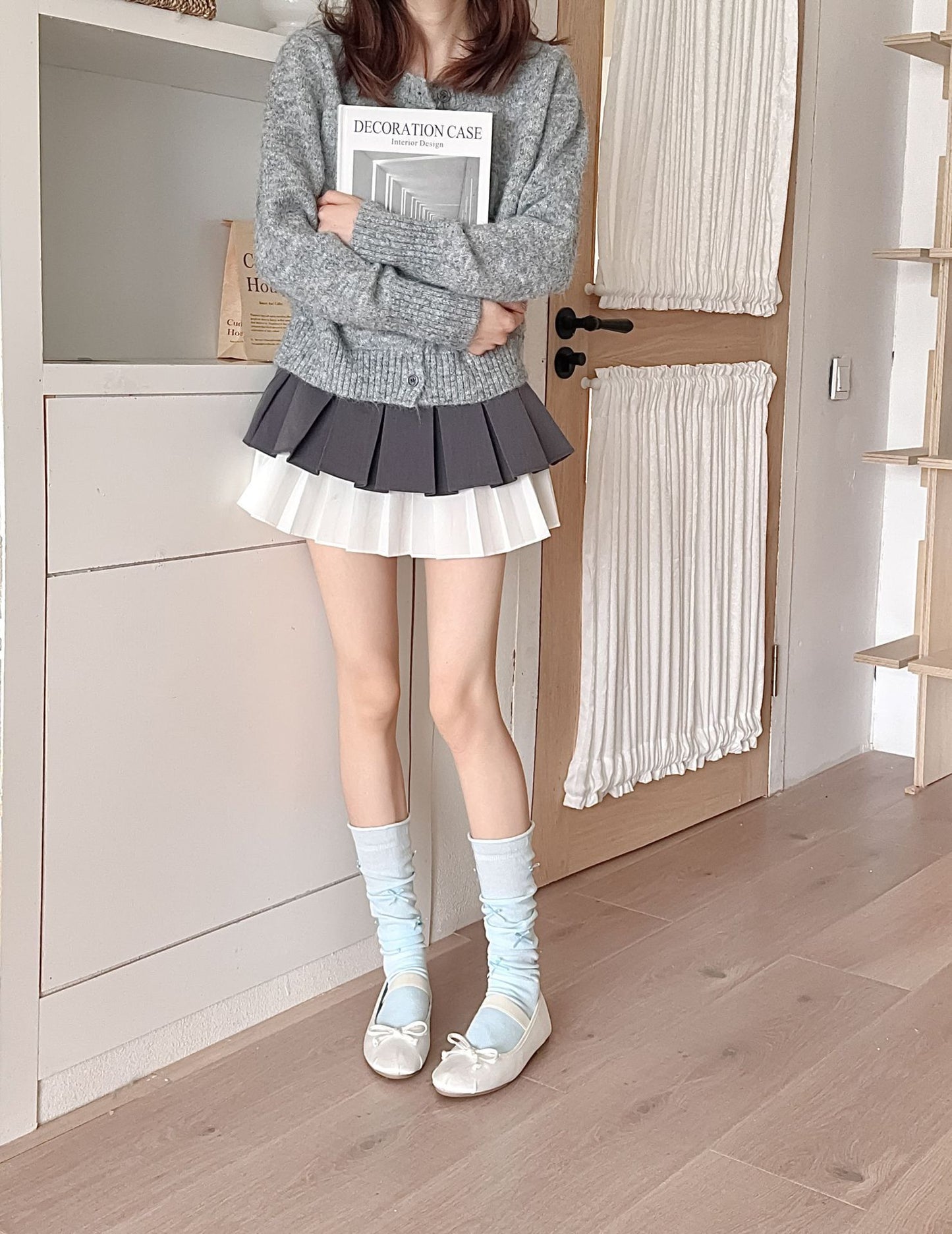 Bow Accent Slouch Socks | Thin Summer Calf Socks for Women
