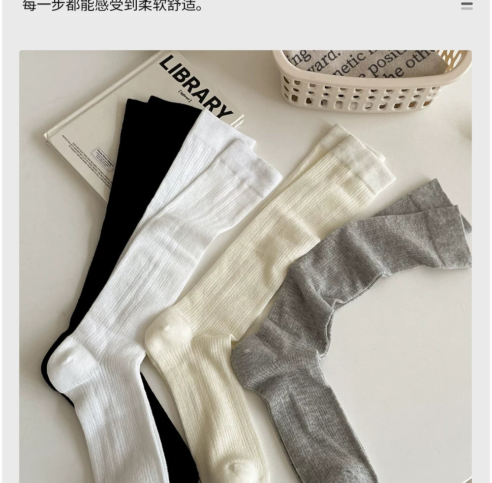 Ballet Style Crew Socks | Thin Breathable Summer Calf Socks for Women