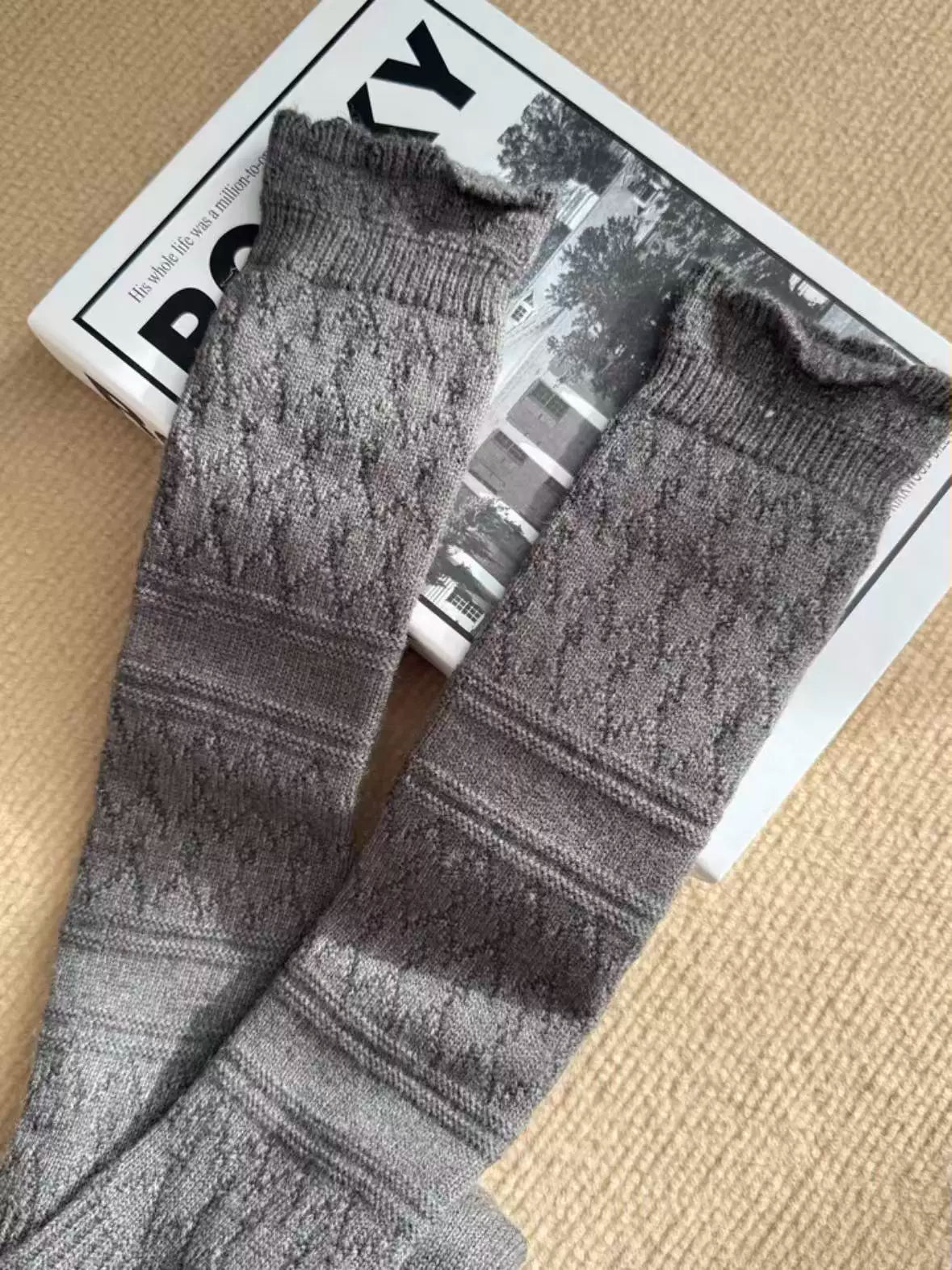 Cozy Cotton Calf Socks for Women | Warm Winter Knit Socks