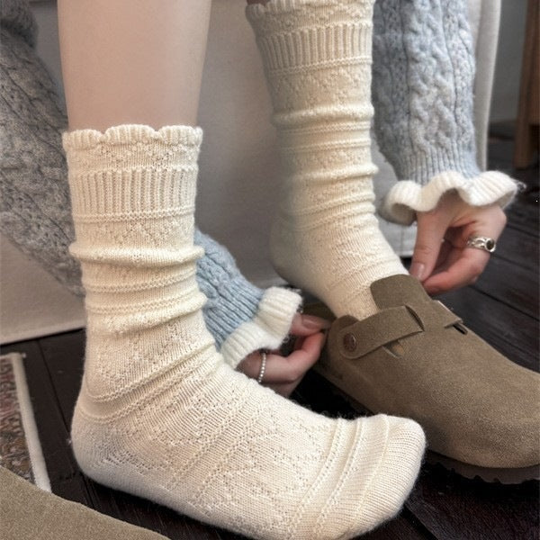 Warm Wool Crew Socks for Women | Cozy Winter Socks for Boots