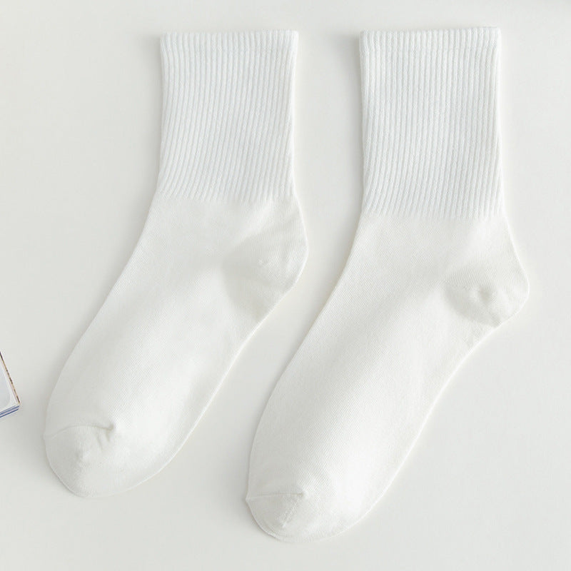 White Ruffled Crew Socks | Cute JK Style Cotton Women's Socks