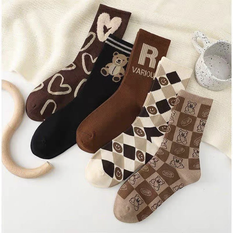 Cozy Patterned Crew Socks for Women | Warm Winter Socks