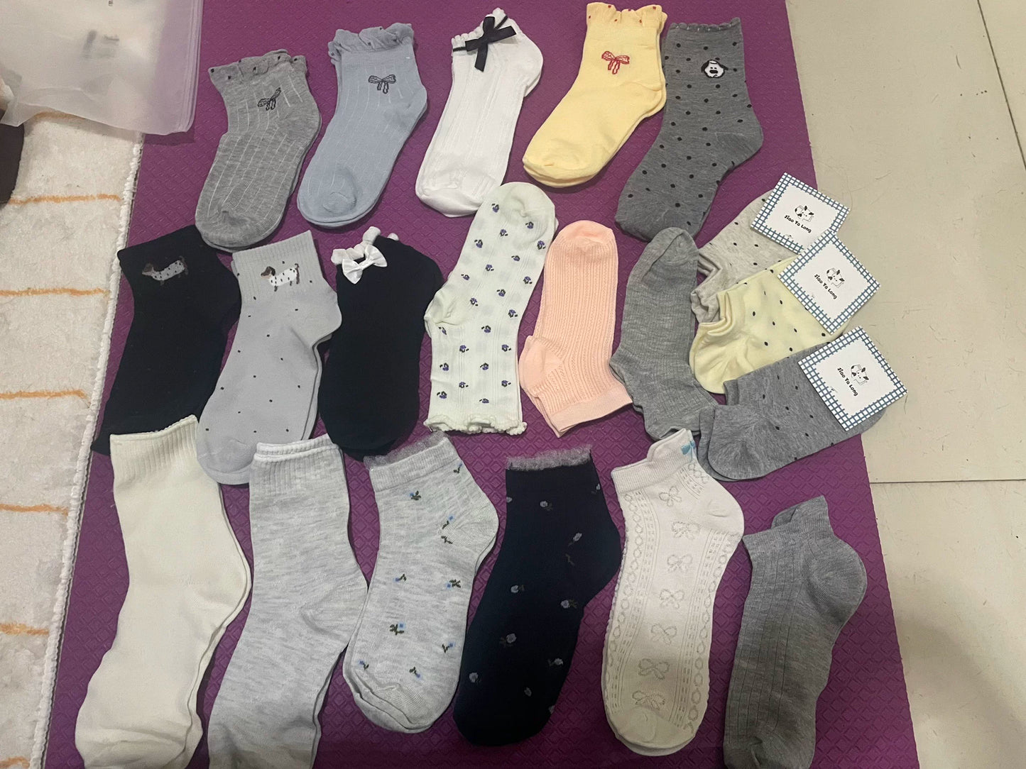 Cute Bow Ruffle Ankle Socks for Women | Balletcore Thin Warm Weather Socks