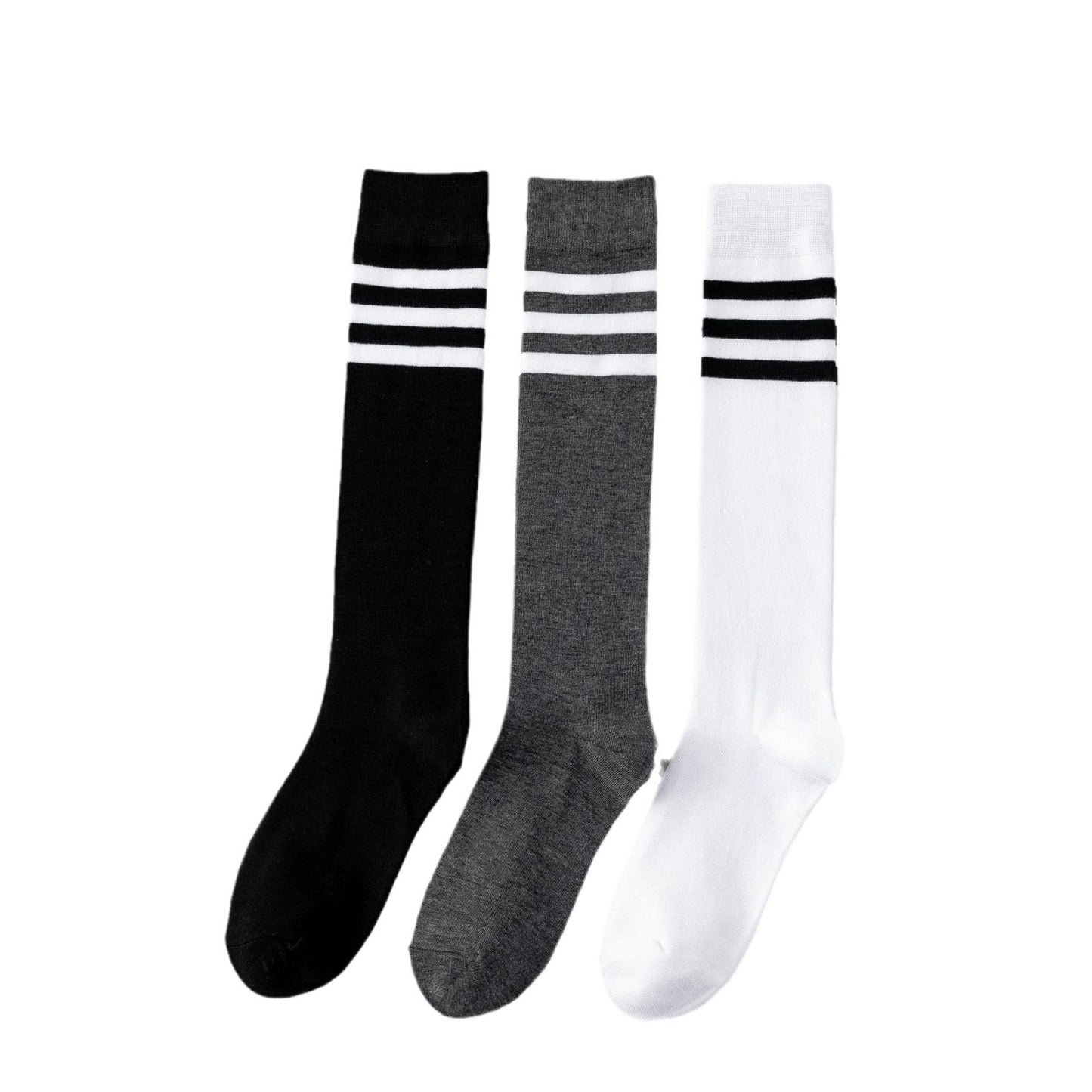 Three Stripe Micro Compression Socks for Women | Slimming Long Socks