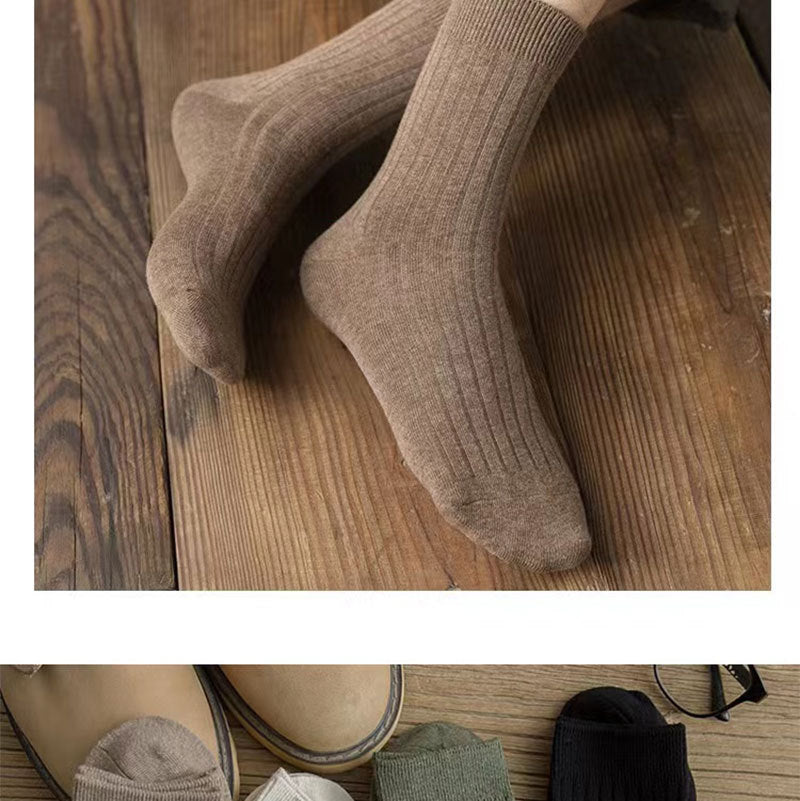 Combed Cotton Crew Socks for Men | Breathable Moisture-Wicking