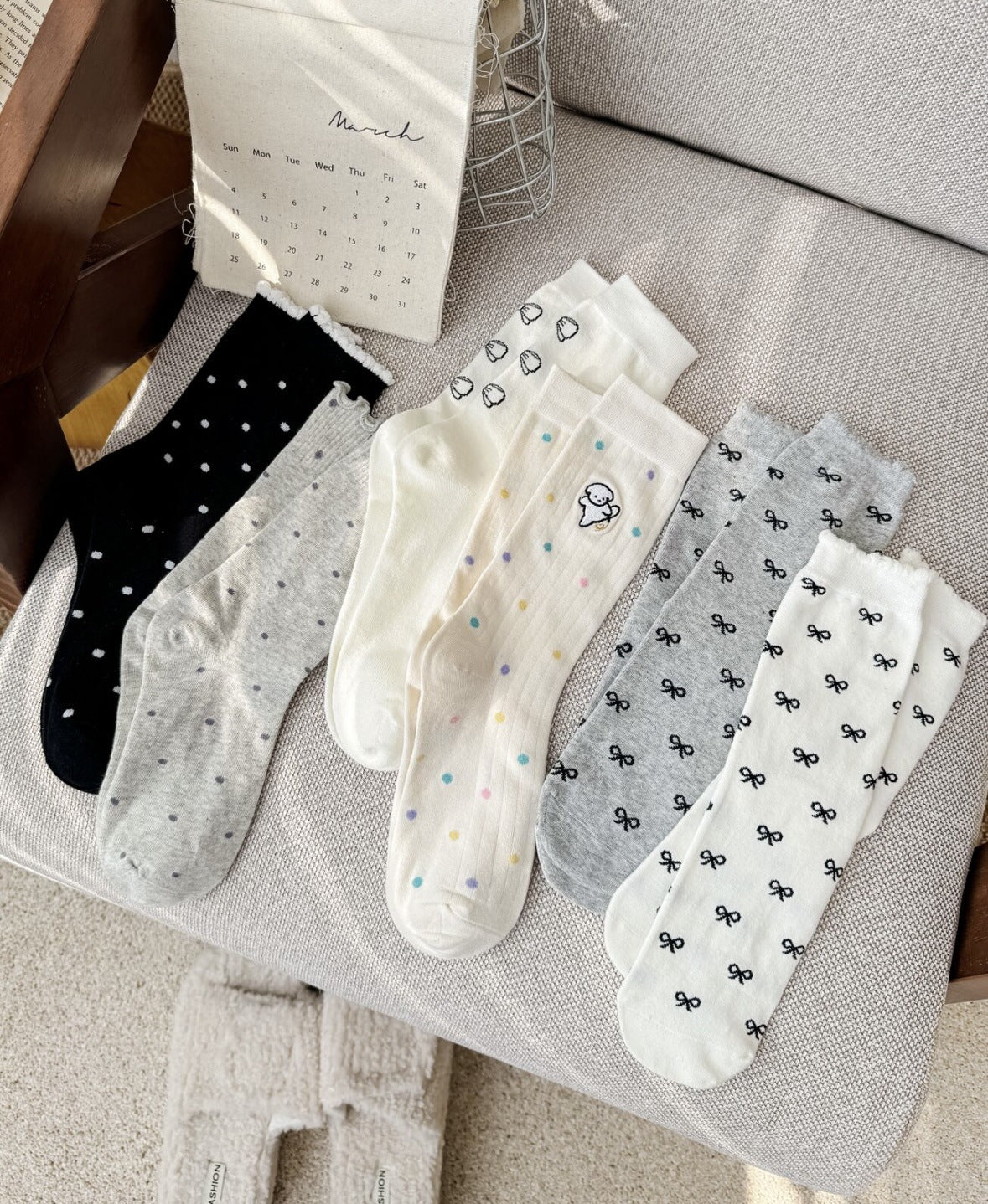 Cute Patterned Cotton Crew Socks for Women | Sweet Everyday Socks