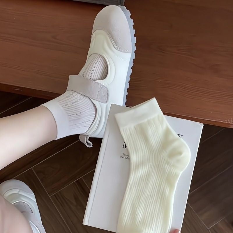 Breathable Mesh Ankle Socks for Women | Summer Thin Solid Socks