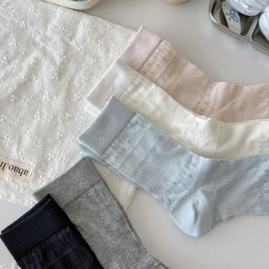 Breathable Mesh Crew Socks for Women | Lightweight Summer Socks